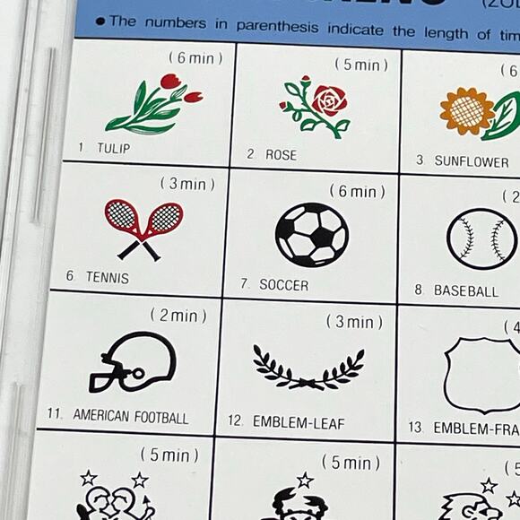 Janome 8000 Memory Card 2 Vintage Design Series Embroidery NEW-Opened 25 Images - Picture 8 of 13